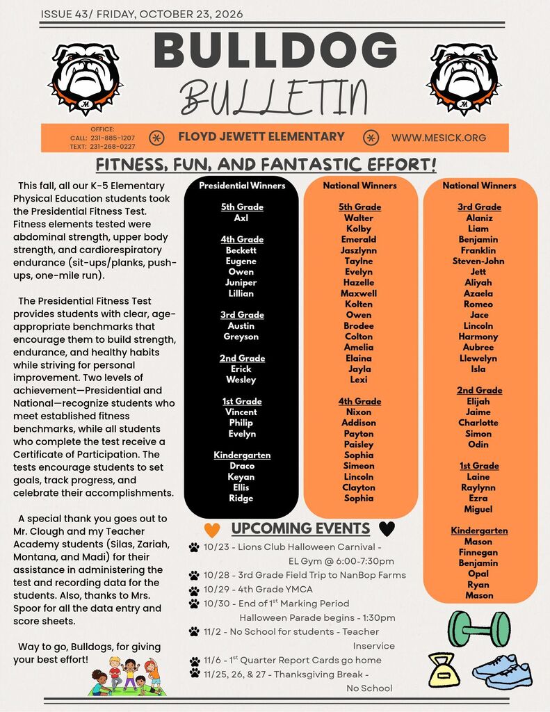 Bulldog Bulletin 10-23-26