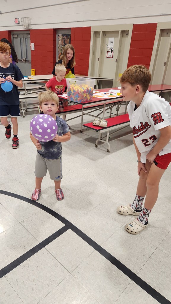 Playing with balloons