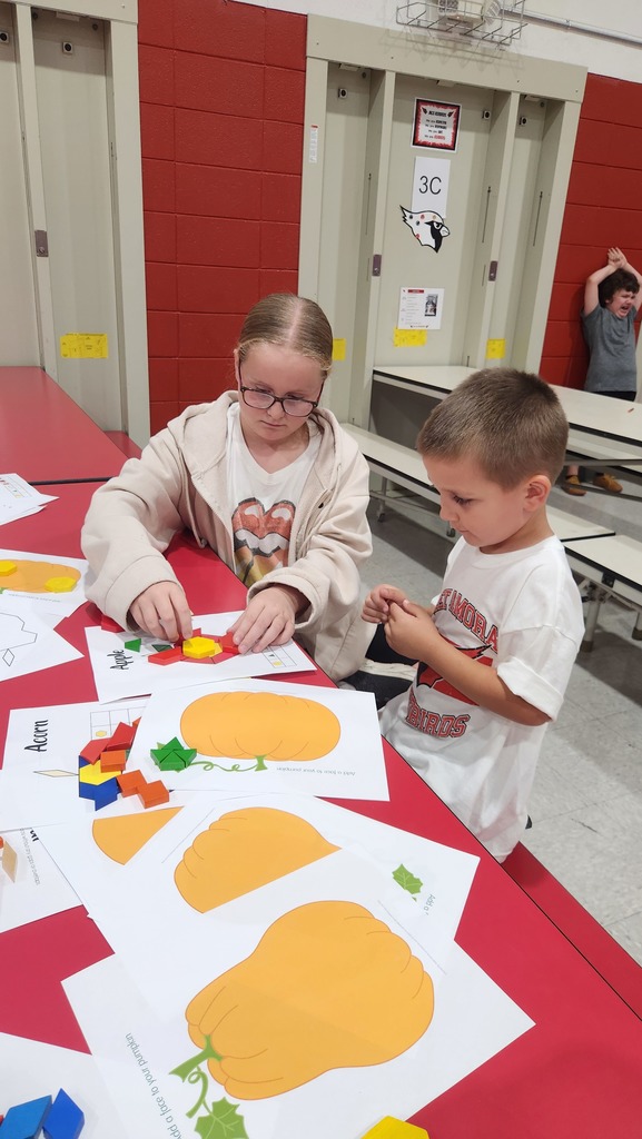 Using pattern blocks.