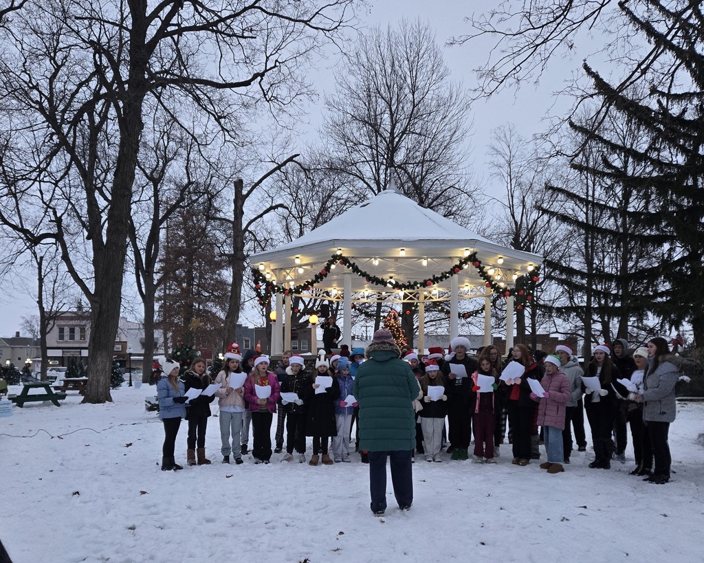 The picture is of the MGS choir singing carols at "Shine A Light on Metamora."