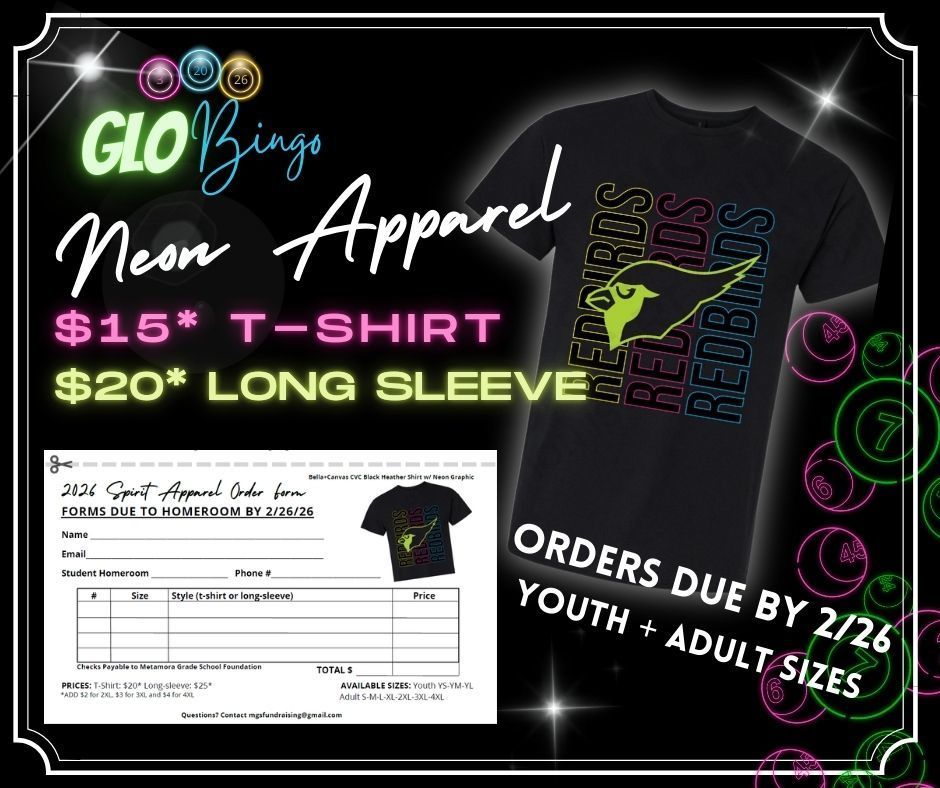 Glo Bingo spirit wear
