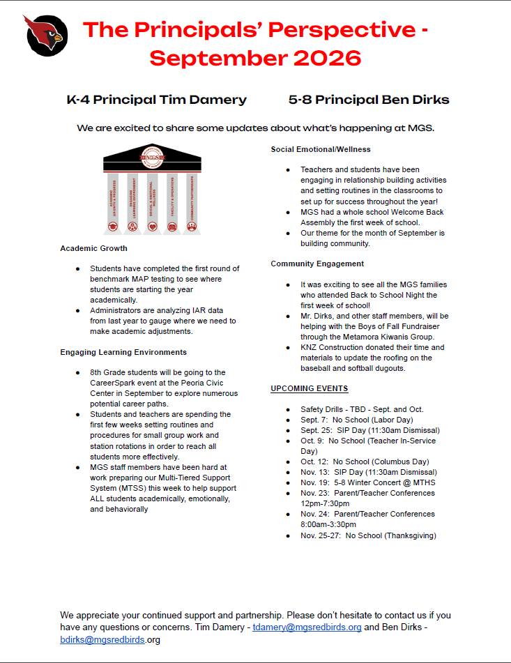 September Principals' Perspective