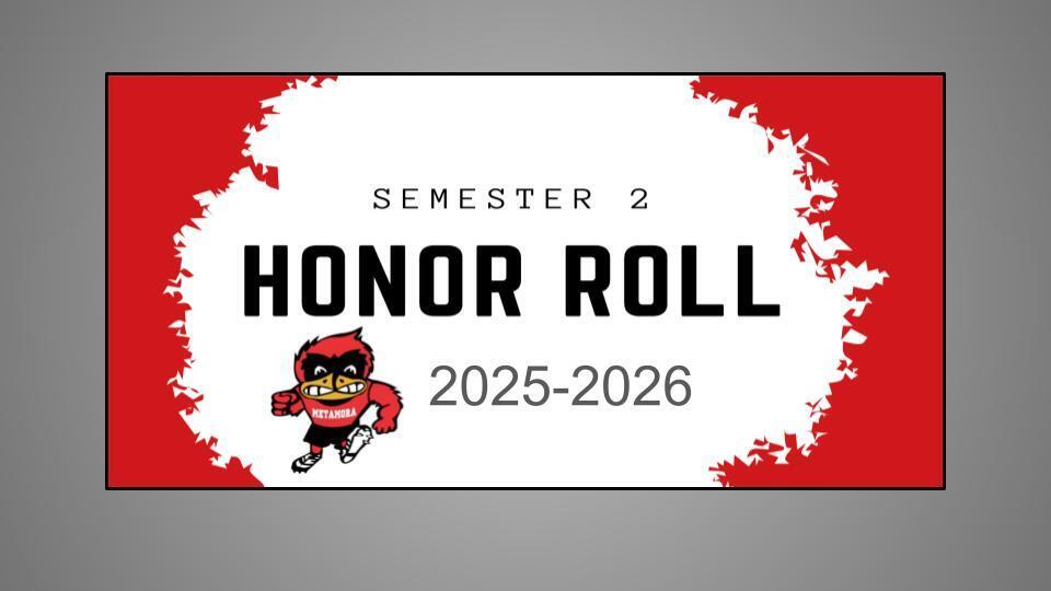 Semester 2 Honor Roll