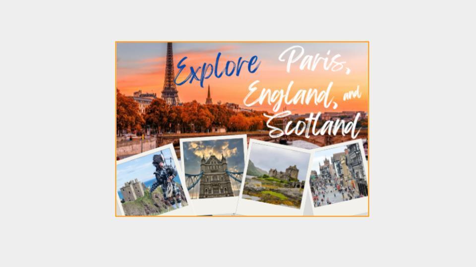 Paris, England & Scotland 2026