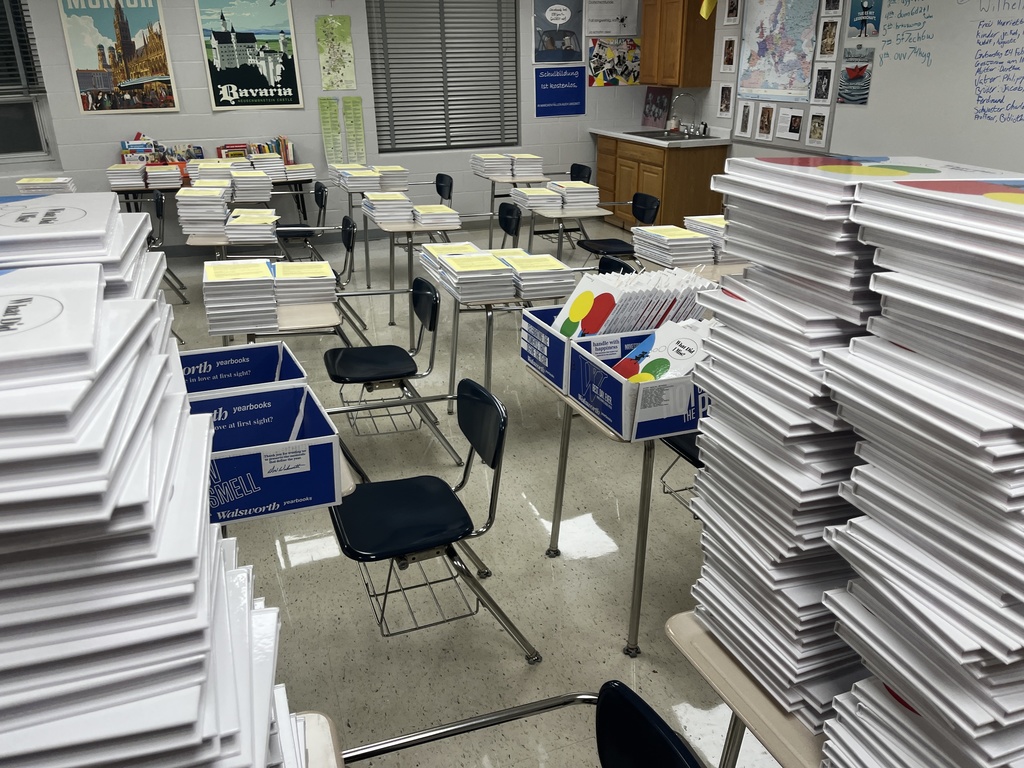 Books were handed out to current students in their homeroom