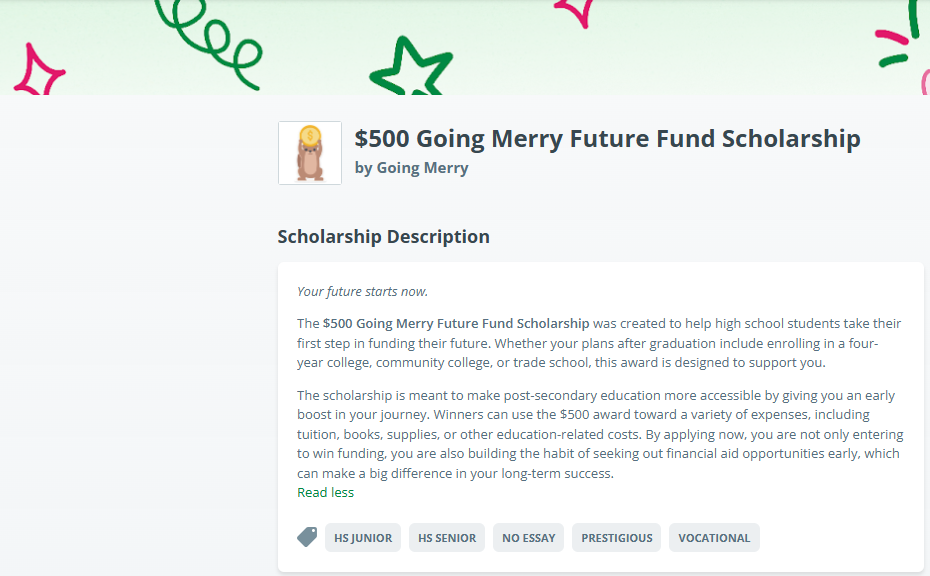 Going Merry Scholarship