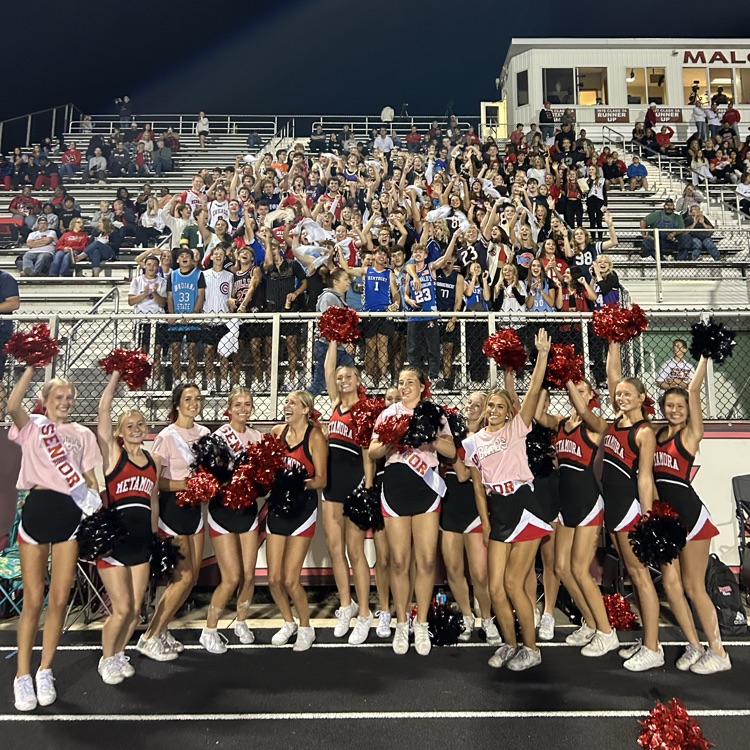 cheerleaders and student section