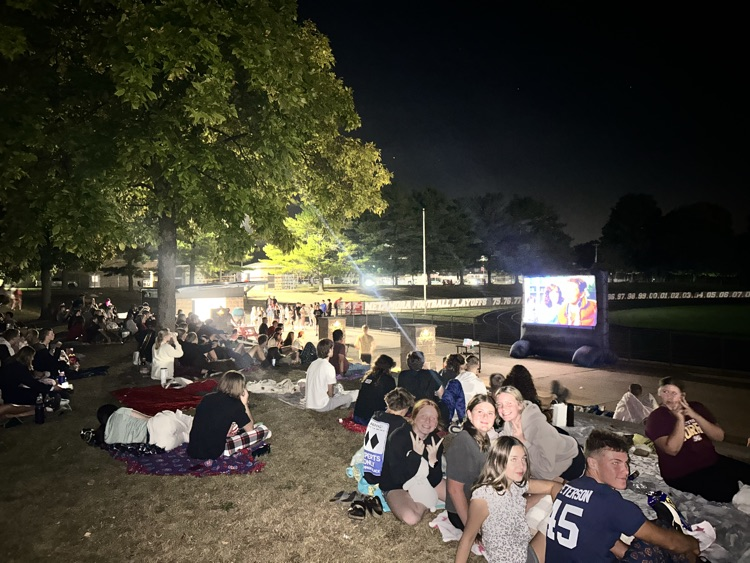 students at movie night 