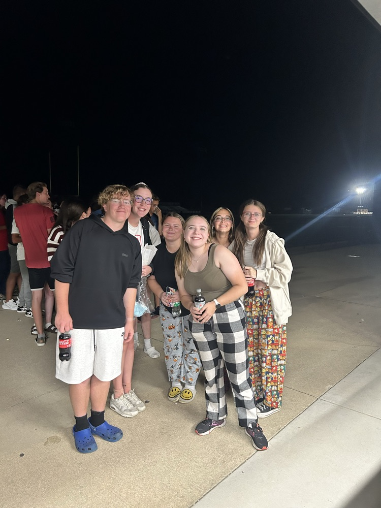students at movie night 