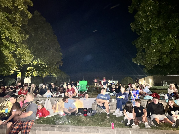 crowd at movie night 