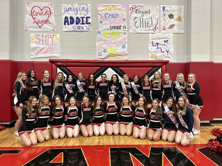 all cheerleaders on senior night
