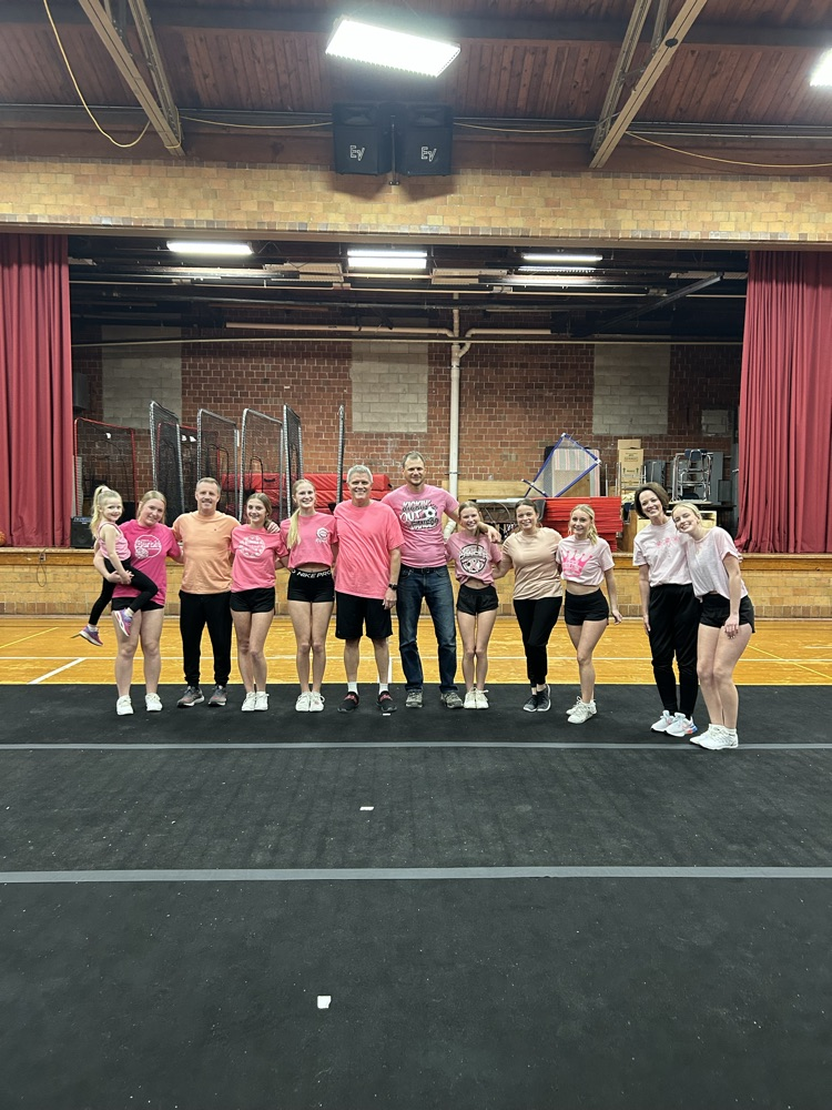 family cheer comp - pink team