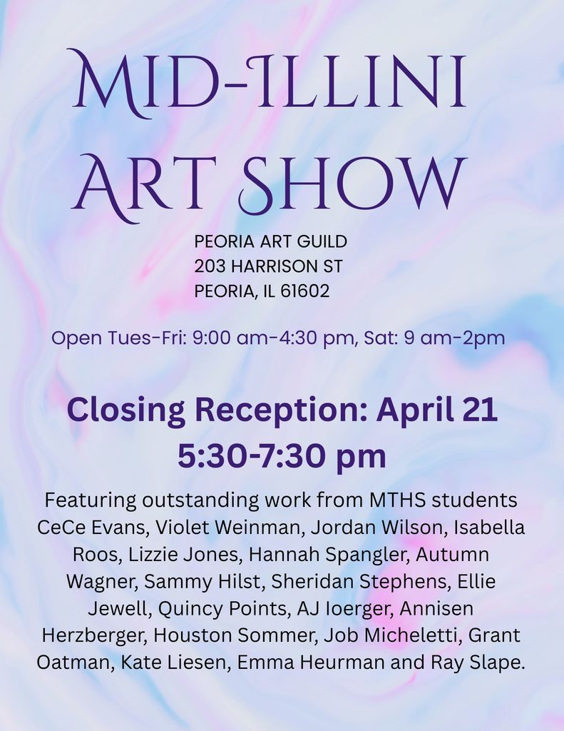 Mid-Illini Art Show closing reception