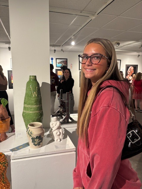 Senior Ellie Jewell received 2 awards for her oustanding Ceramic work