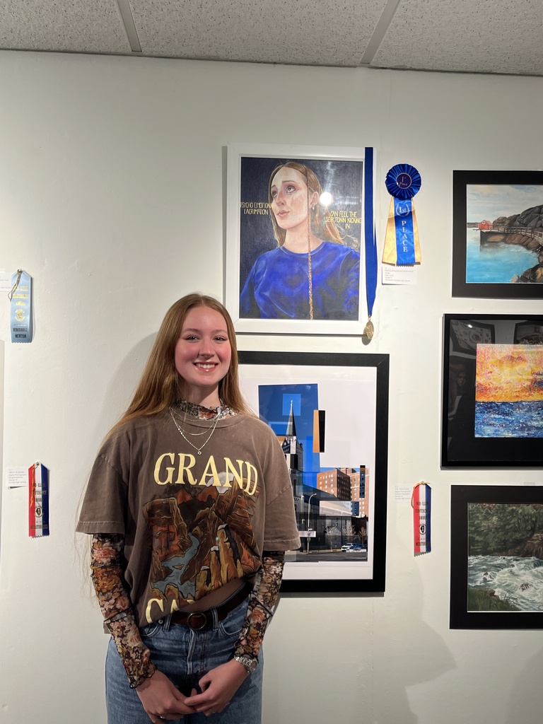 Junior Lizzie Jones won Best in Show-2D at the Mid-Illini Conference Art Show for her work "Psycho-Emotional Lacrimation."