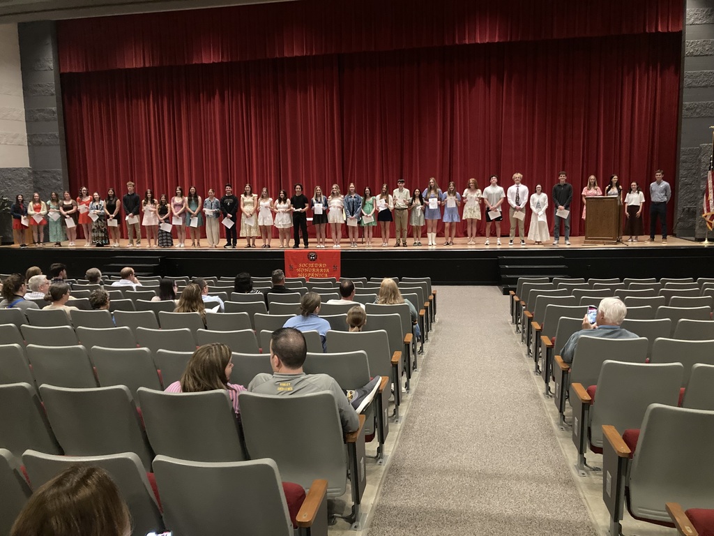 SHH members line the stage after induction.