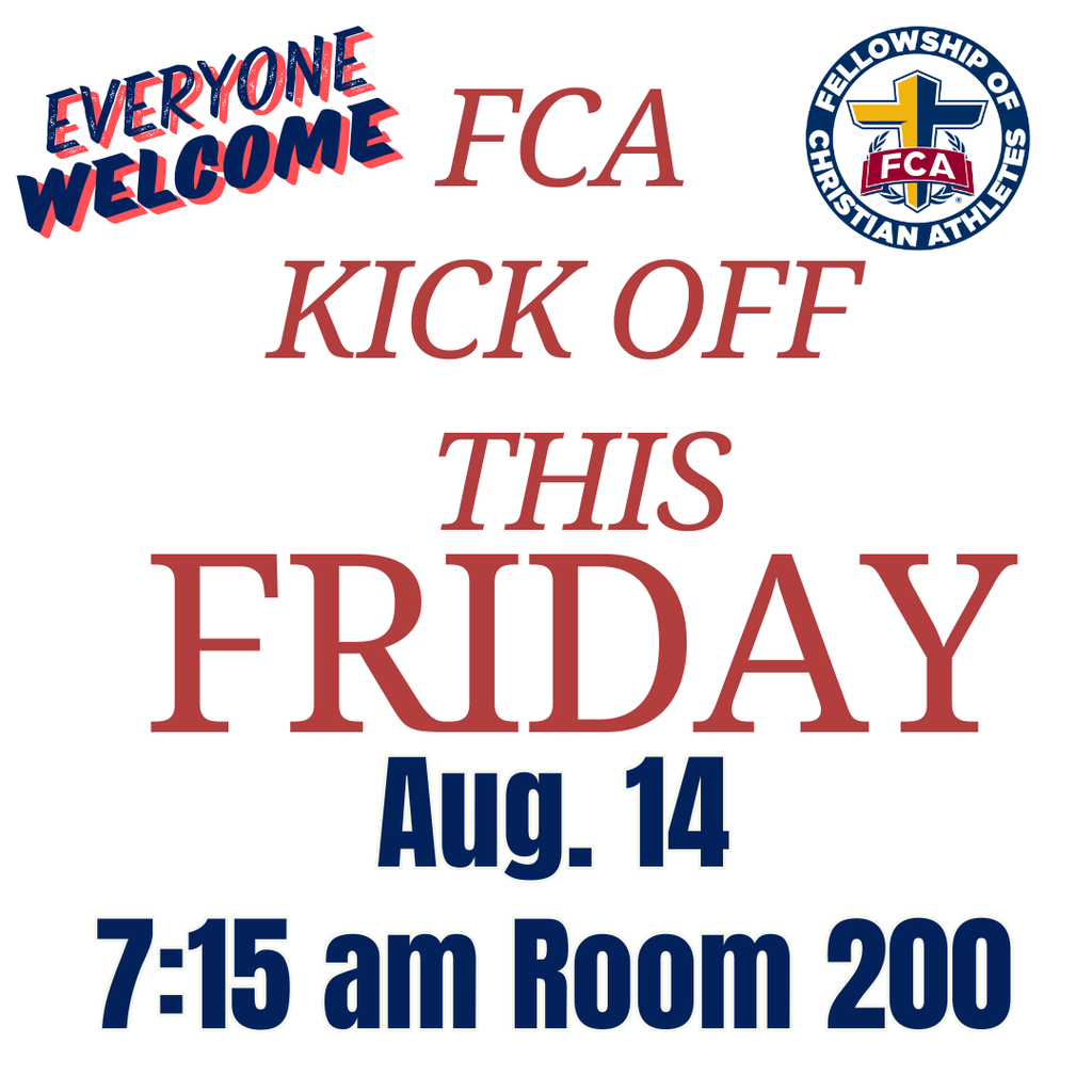 Announcement for 1st FCA meeting of the school year