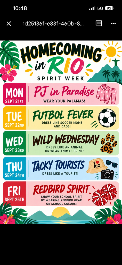 dress up day schedule