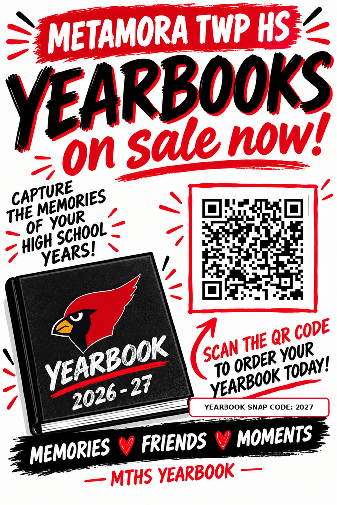 You may now order your 2026-27 yearbook. Scan the QR code above or go to yearbookforever.com