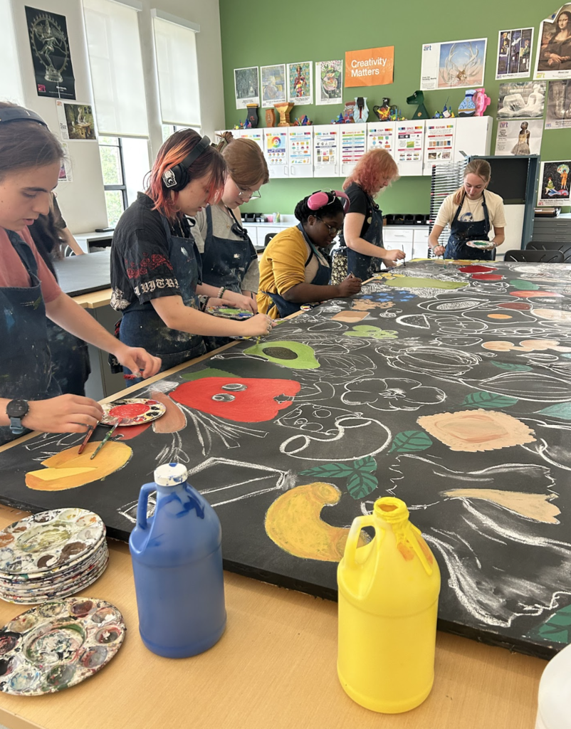 Mural work continues