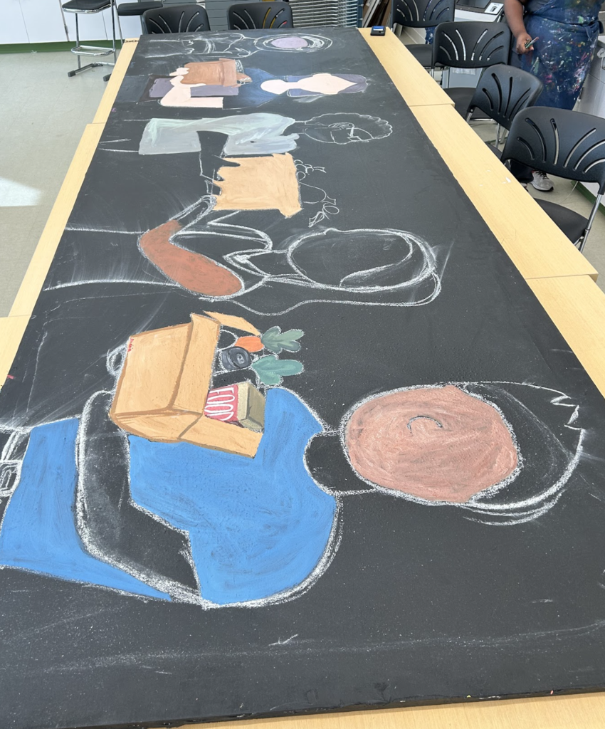 2nd mural in progress