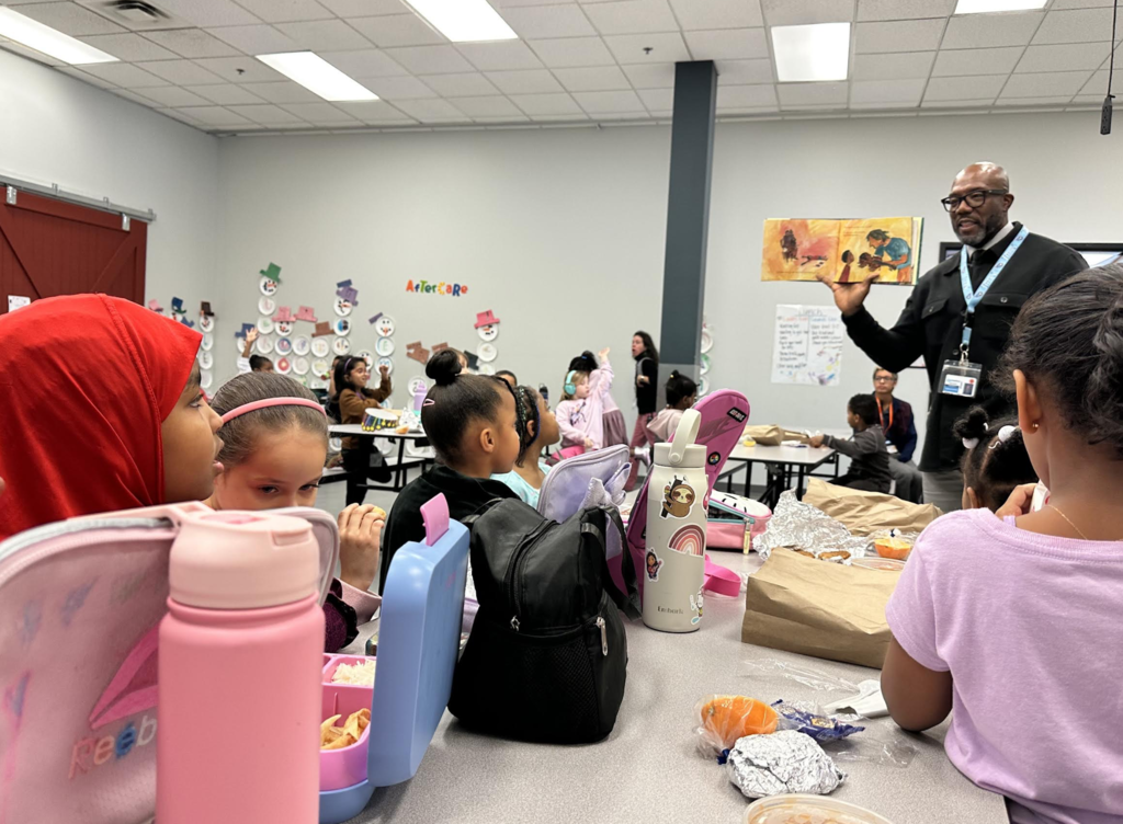 Mr. Alston reading to K & 1st