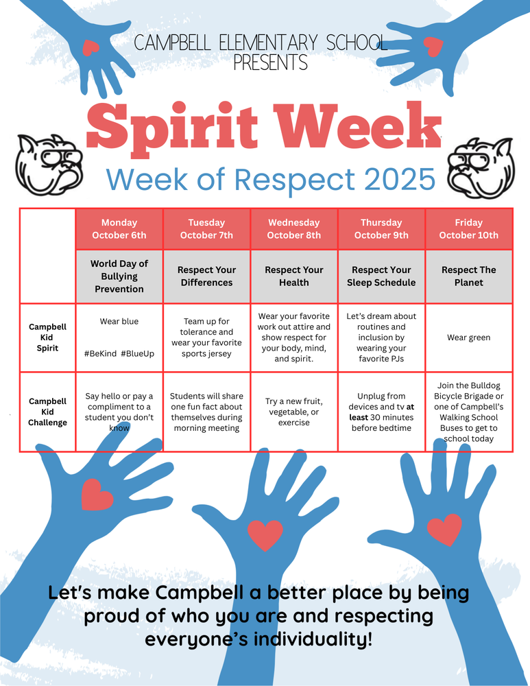 Week of Respect Spirit Days