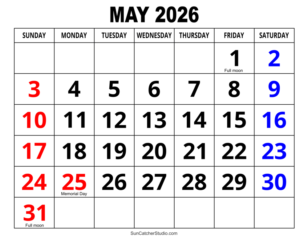 May 2026 Family calendar