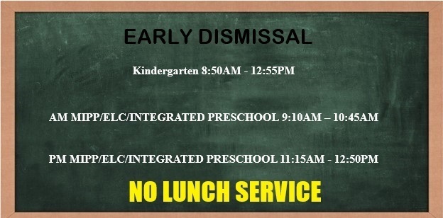 202526 EARLY DISMISSAL