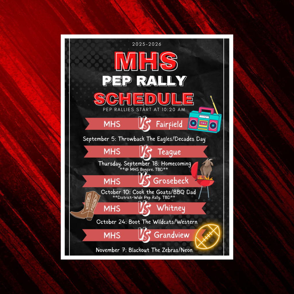 MHS Pep Rally Schedule
