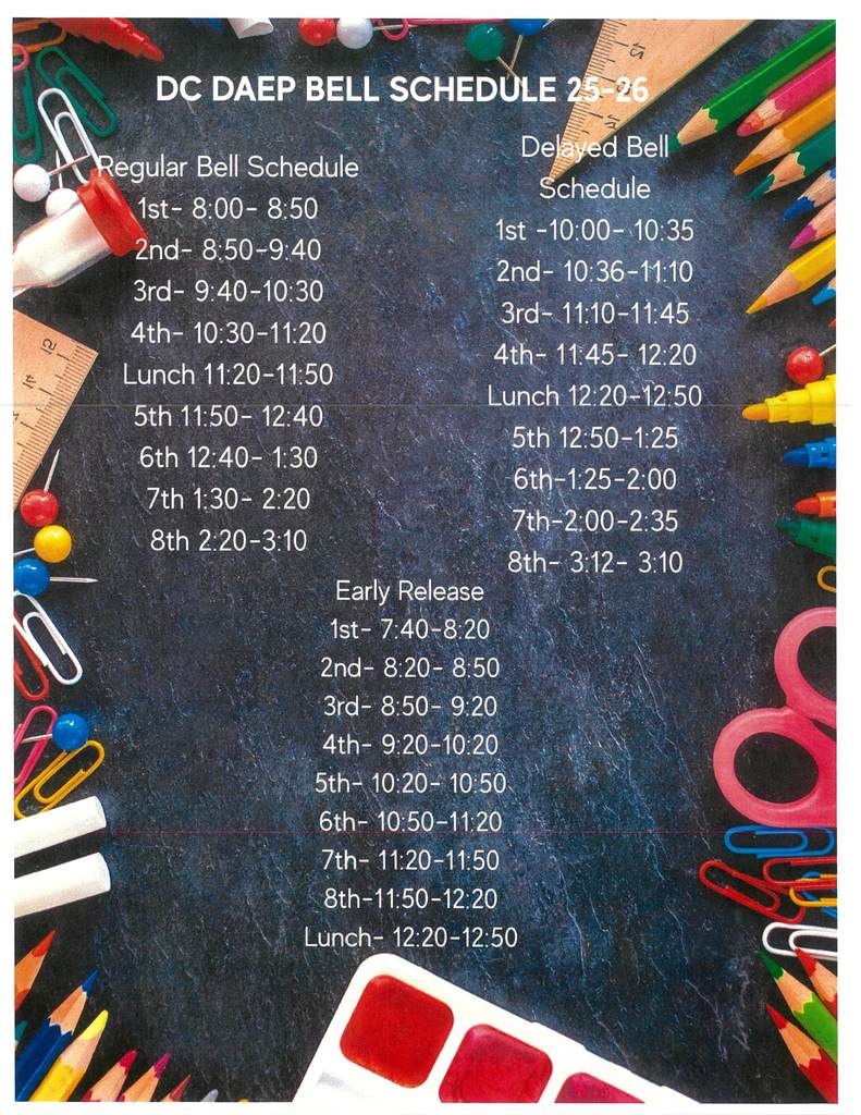 DAEP Bell Schedule 25-26 081825