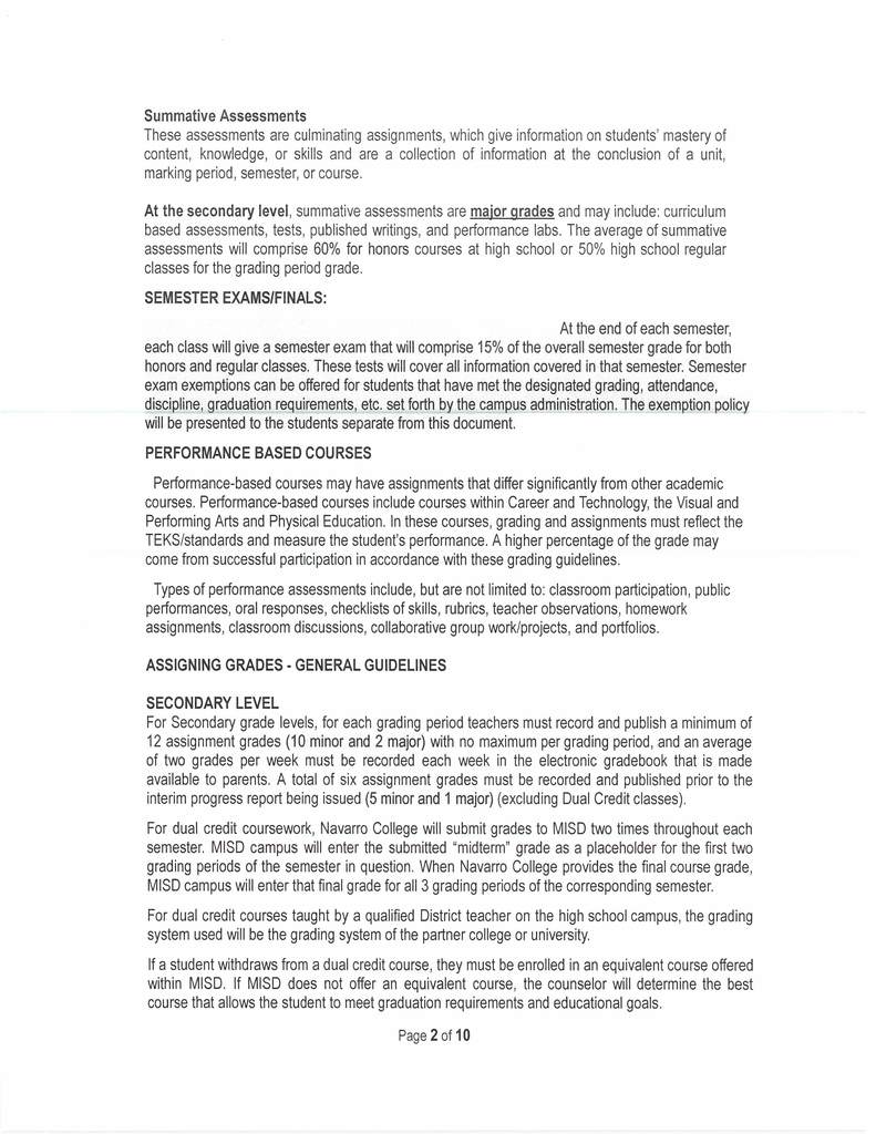 MHS and DC Grading Guidelines 2025-2026