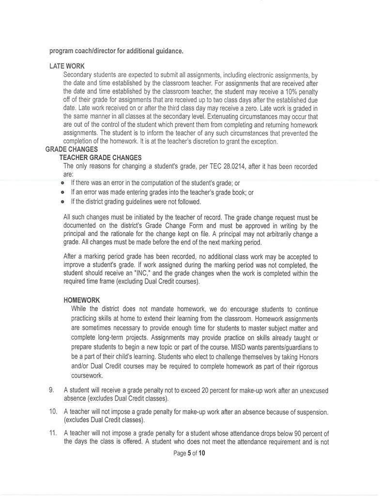 MHS and DC Grading Guidelines 2025-2026