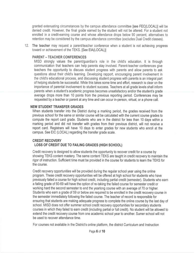 MHS and DC Grading Guidelines 2025-2026