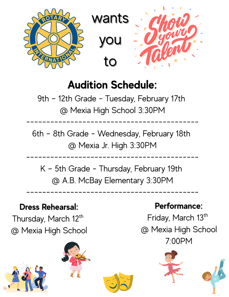 rotary audition schedule
