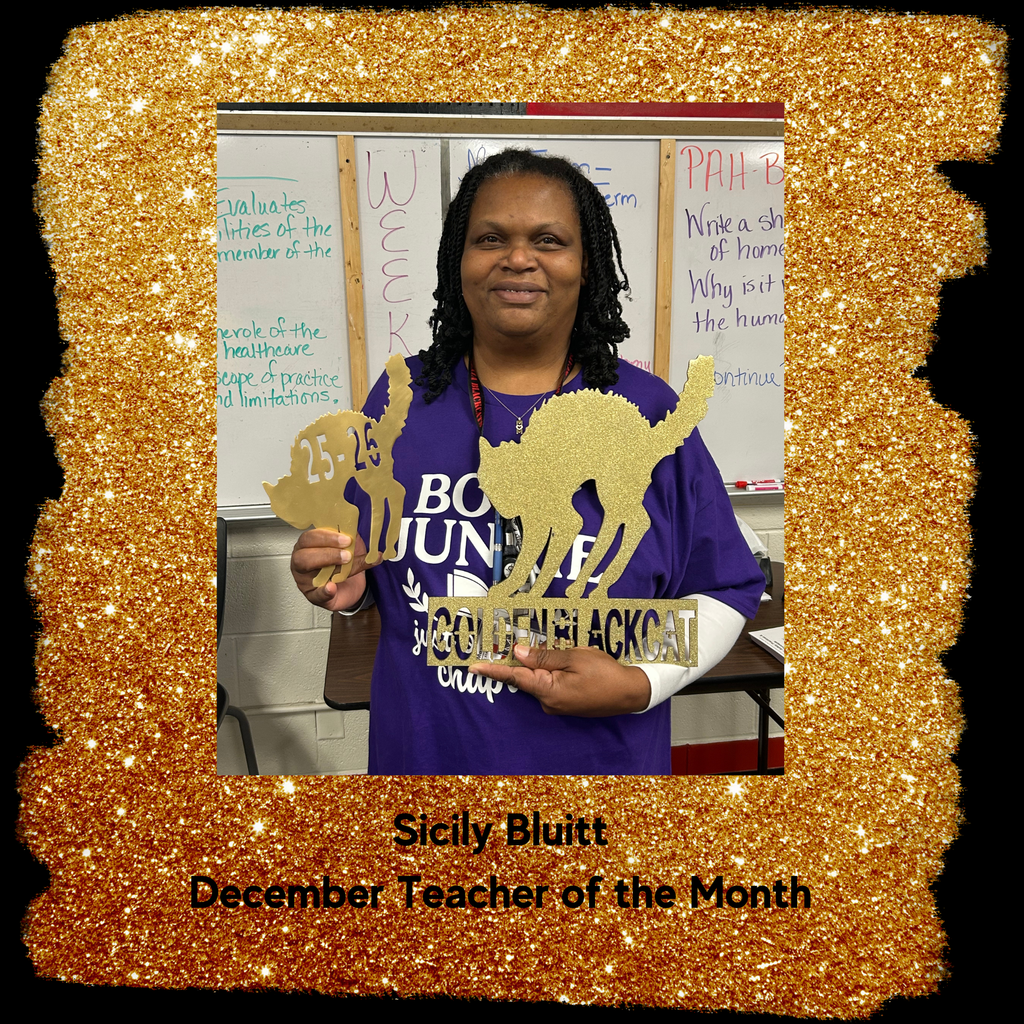 December Teacher of the Month-Sicily Bluitt