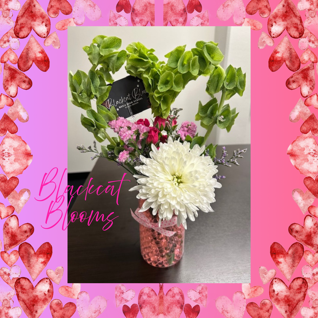 Valentine Floral Arrangement by Blackcat Blooms
