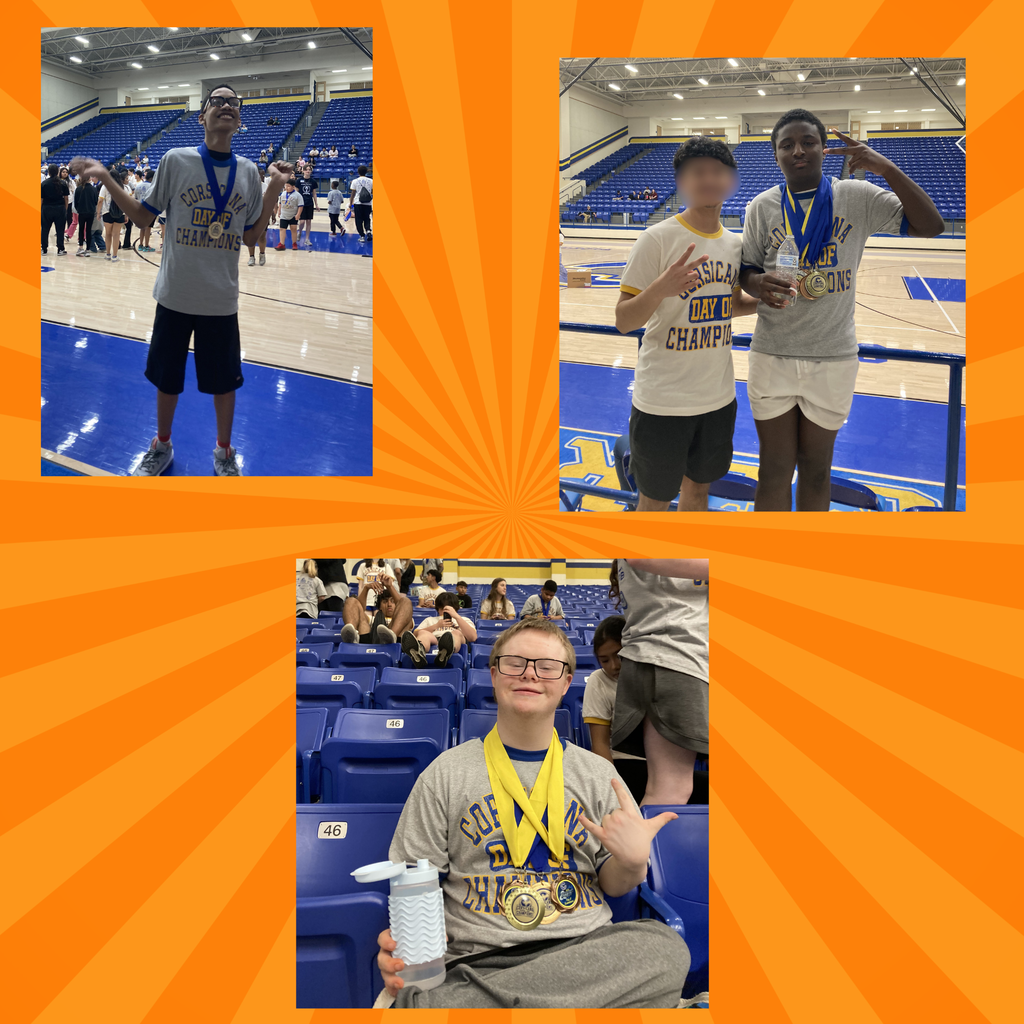 individual students showing off medals