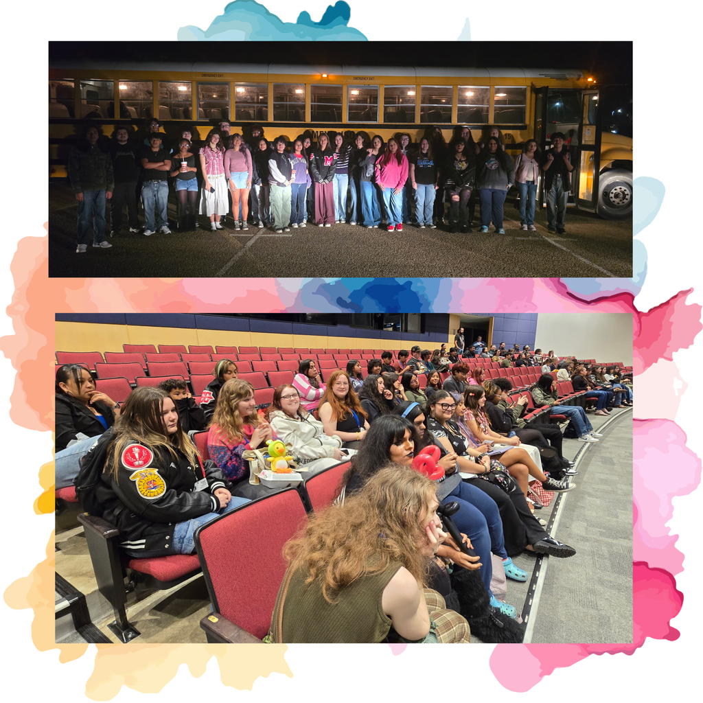 2 pictures of students traveling to VASE competition