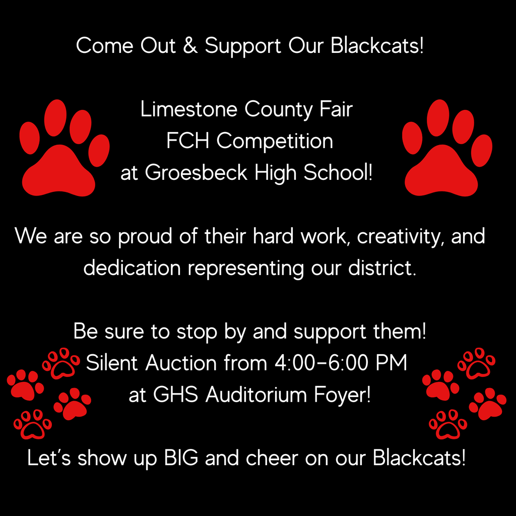 flyer for Blackcats the the county fair