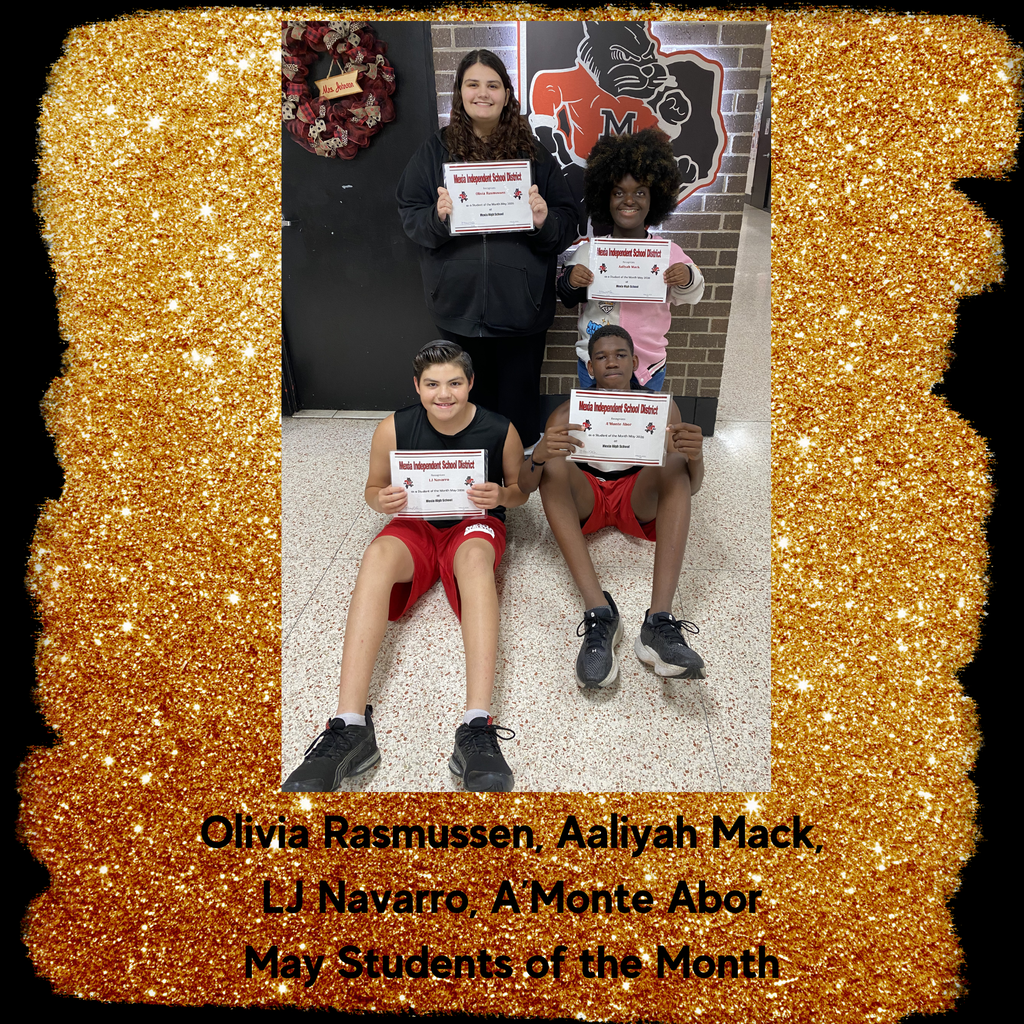 4 students posing for student of the month