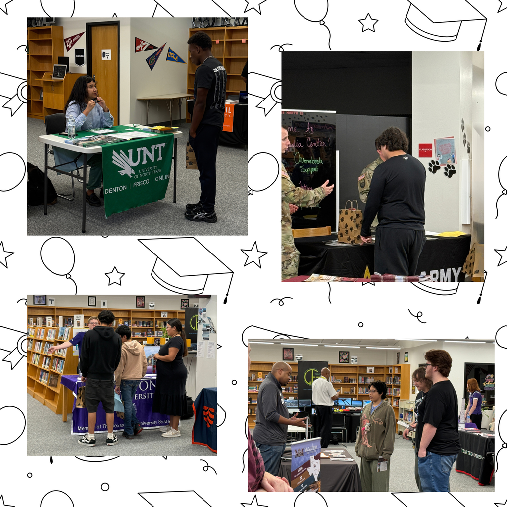 Collage of people at information tables. A woman seated, a military member, and multiple people at tables.
