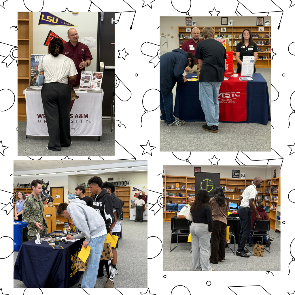 Collage of four images: two people at a table, people examining materials, people near a military uniform, and individuals browsing items in a library.