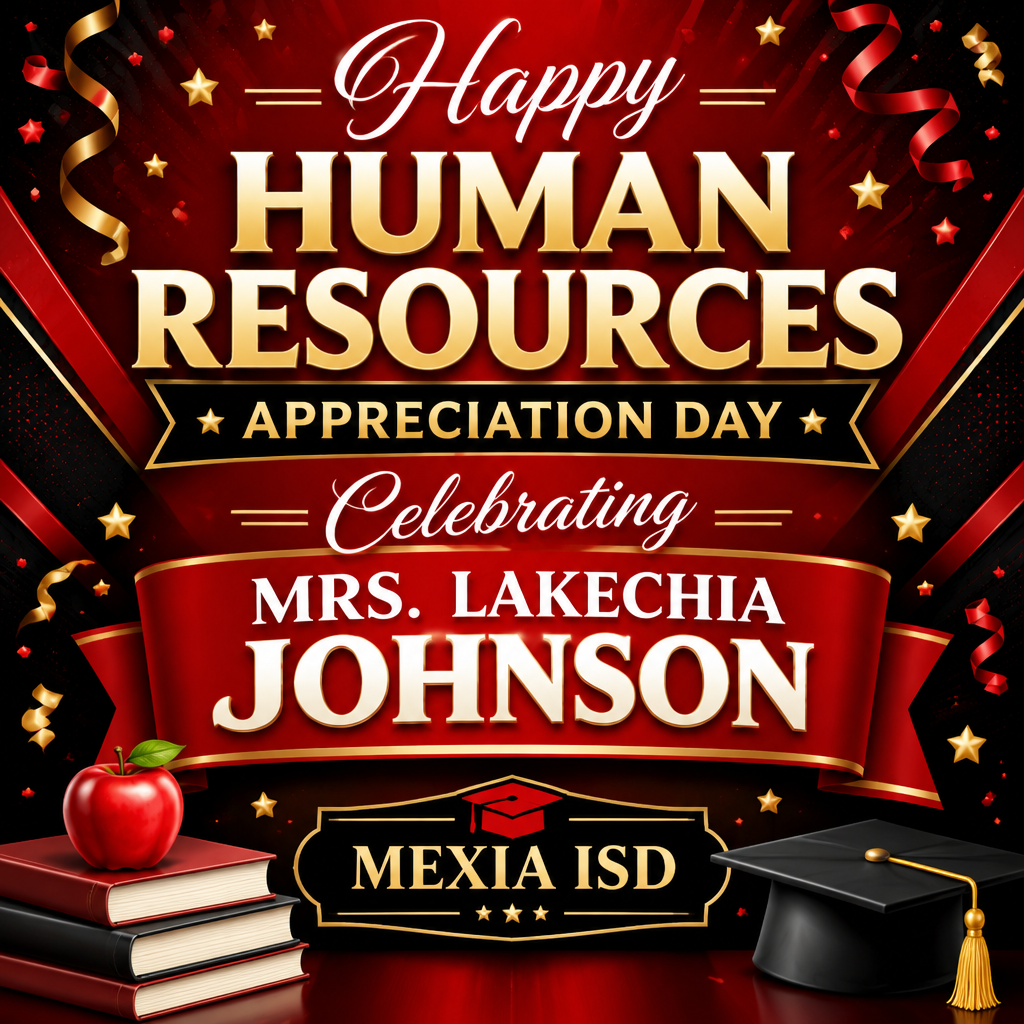 Poster celebrating Human Resources Appreciation Day. It highlights "Ms. Lakechia Johnson" with an apple, books, and a graduation cap.