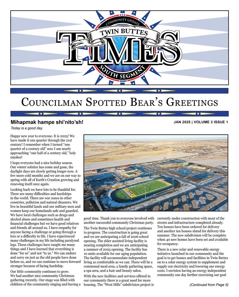 Twin Buttes Times Jan 2025