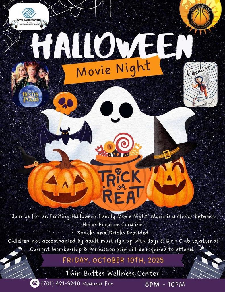 B&GC halloween movie night 10/10/25
