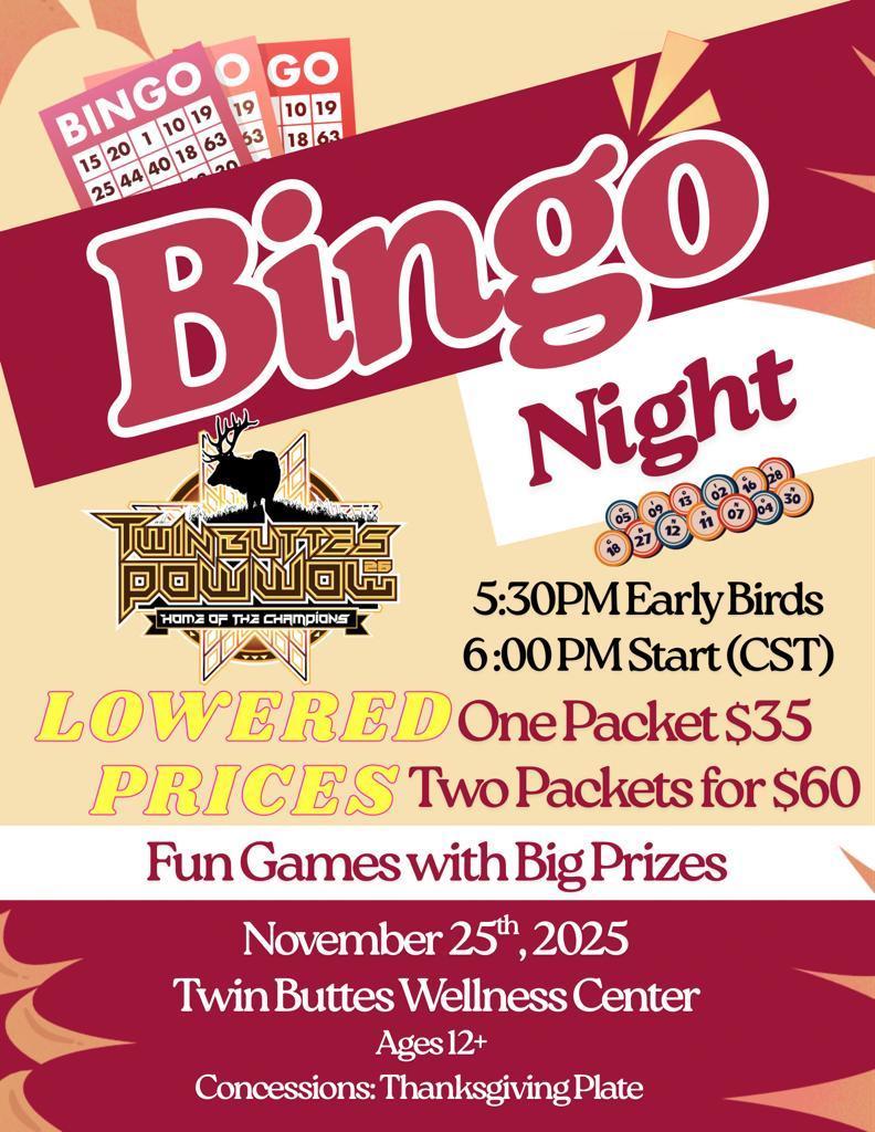 Powwow bingo 11/25