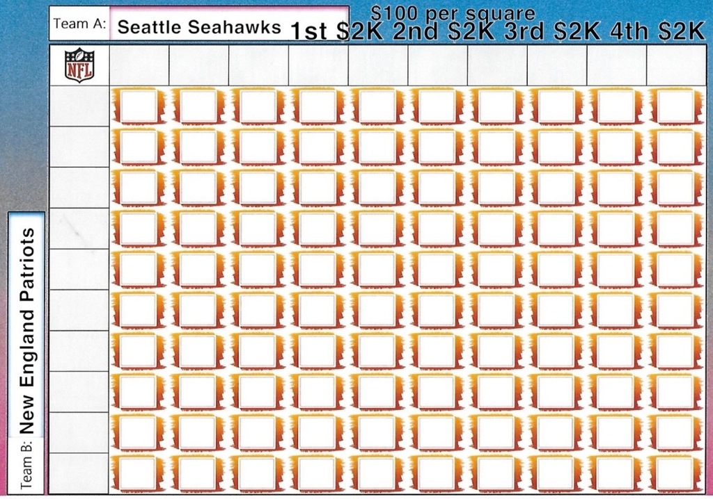 Superbowl Square Game 2/3