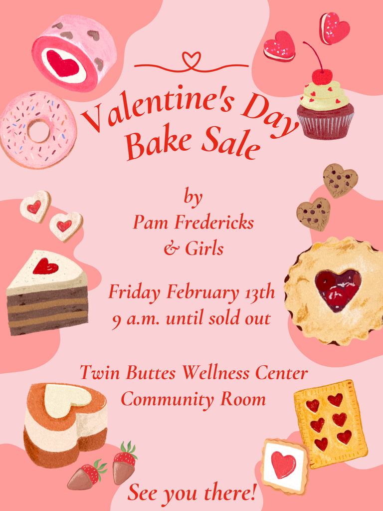 Pam's Valentines Bake Sale 2/13/26