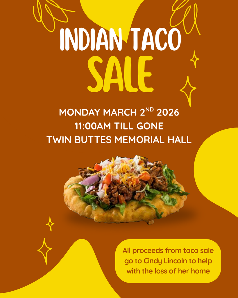 Indian Taco sale for Cindy Lincoln Monday 3/2/26